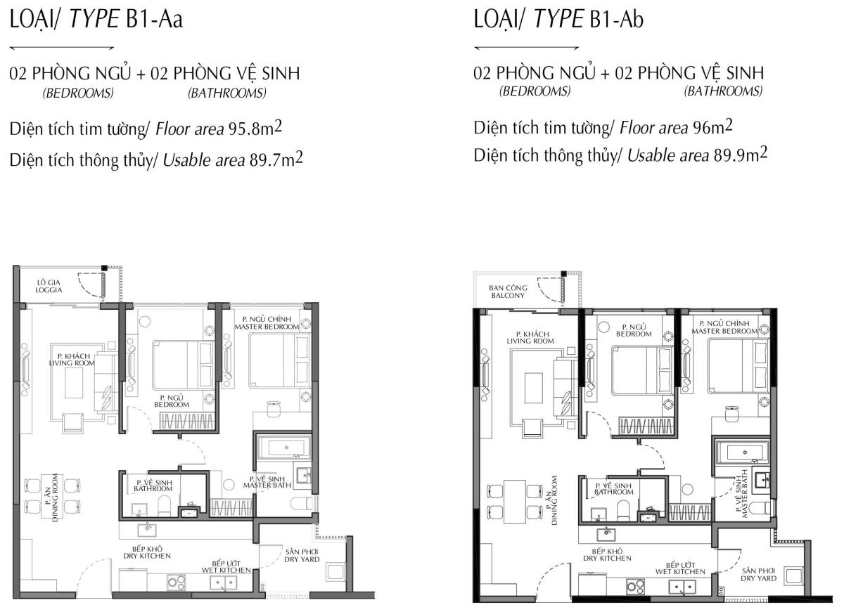 Căn hộ loại B1-Aa