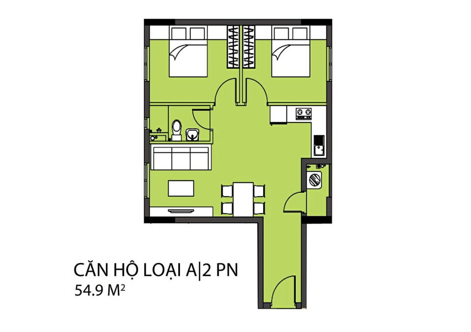 Mặt bằng căn hộ Topaz Celadon City 5